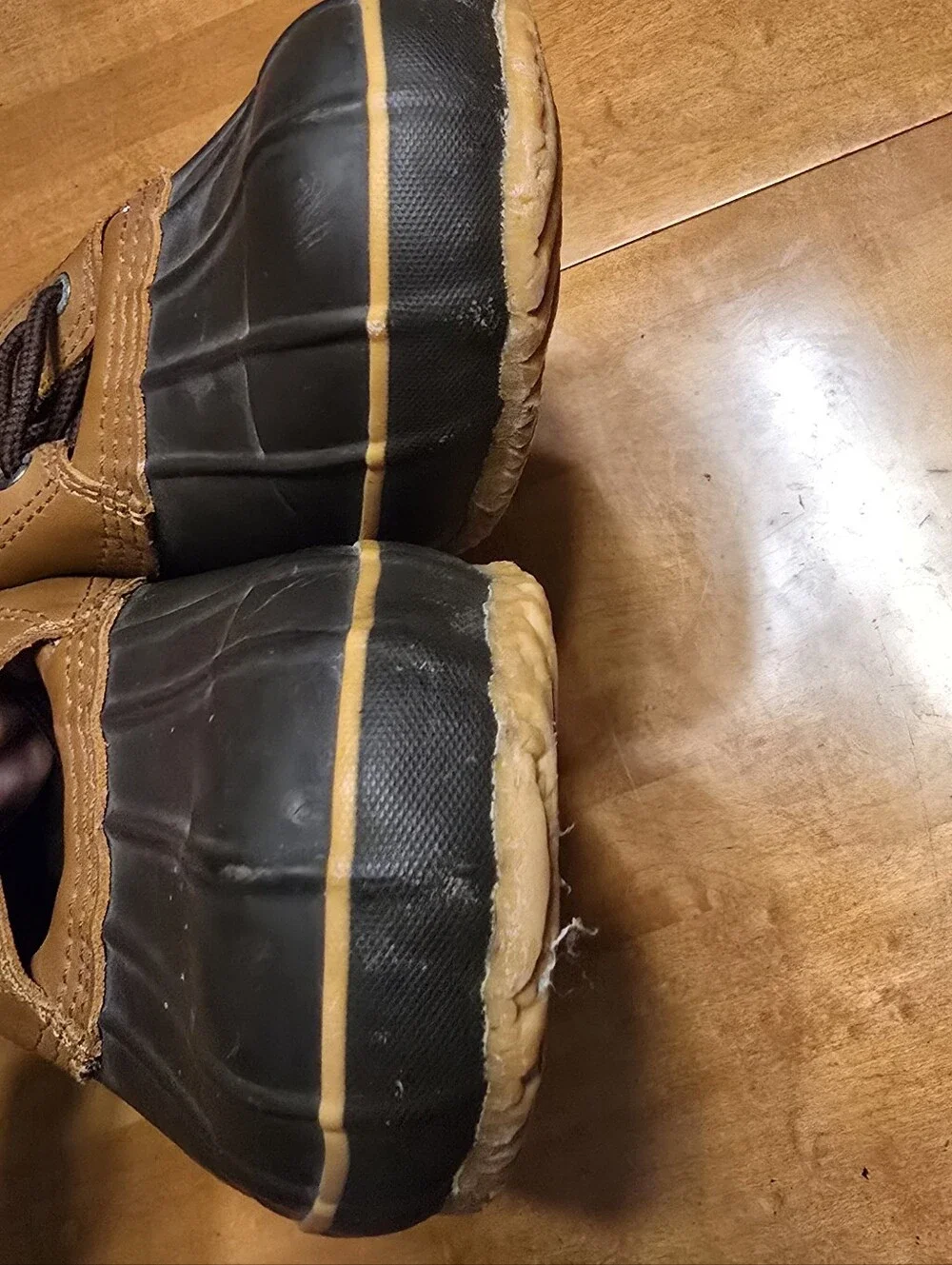 Mens Waterproof Duck-Style Lace-Up Boots in Brown and Black